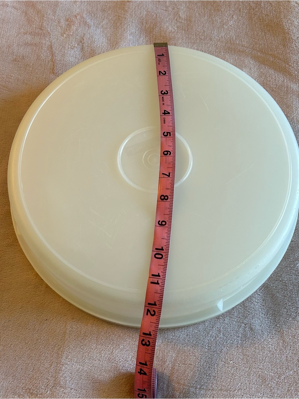 Tupperware vintage round pie cupcake cookie keeper carrier w/ snap lid USA made - Picture 6 of 7